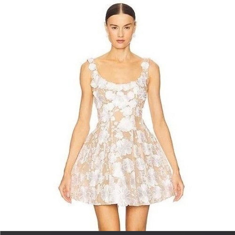 Bronx and banco Jasmine white flower mini dress XS New w tags - Picture 2 of 9